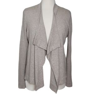 VERVE AMI Sweater Cardigan Open Waterfall Beige Size Medium
